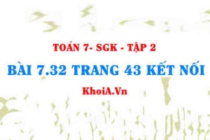 Bài 7.32 trang 43 Toán 7 Kết nối tri thức Tập 2
